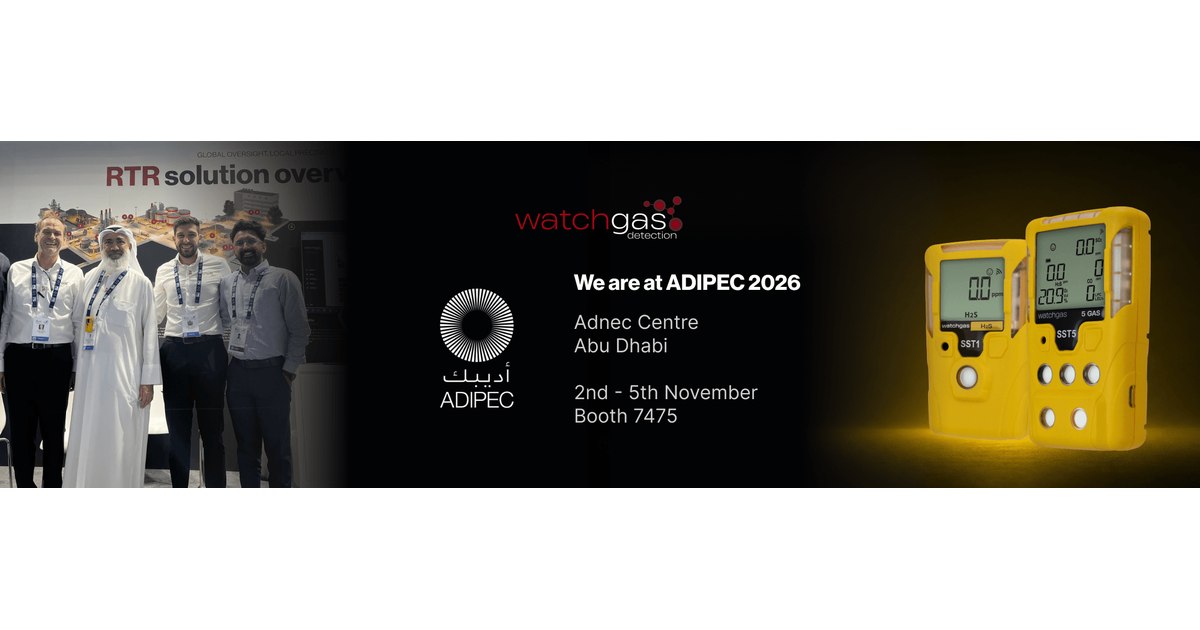 WatchGas pristato dujų aptikimo sprendimus ADIPEC 2026