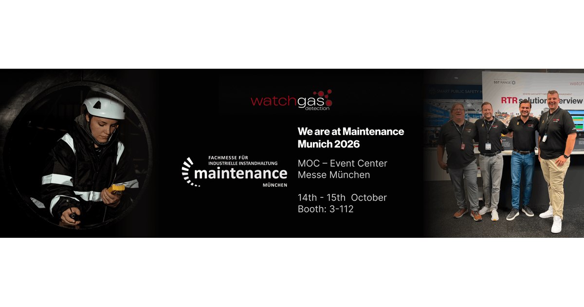 WatchGas pramonės priežiūros parodoje Maintenance Munich 2026