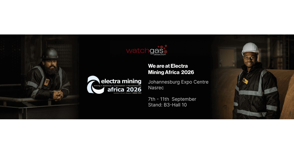 WatchGas ir Exito parodoje Electra Mining Africa 2026